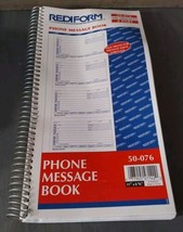 Rediform Telephone Message Book 2 3/4 x 5 Two-Part Carbonless 400 Sets 50076 - £11.04 GBP