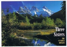 Postcard Three Sisters Mountains Canadian Rockies Alberta - $2.96