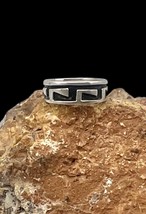 Vintage Hopi Native American Handmade Sterling Silver Band Ring 7 - $39.99