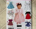 ©2005 Simplicity 4364 18&quot; American Girl Doll Dress Pattern Factory Folde... - $13.09