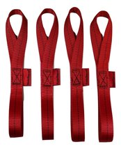 Qty 4 of Soft Tie Loops 12&quot; Length/RED - £10.35 GBP