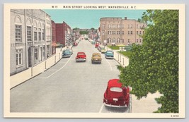 Postcard Main Street Looking West Waynesville North Carolina - £3.56 GBP