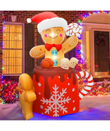 6Ft Christmas Inflatables Outdoor Decorations, Christmas Blow-Up Yard De... - $1,006.71 MXN