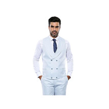 Men 3pc European Vested Suit WESSI J.VALINTIN Extra Slim Fit JV14 Sky Blue new image 5