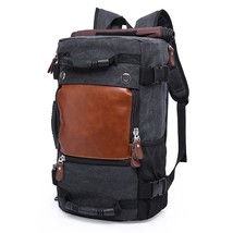 Vintage Canvas Travel Backpack Men Women Large Capacity Luggage Shoulder Bags Ba - £61.13 GBP