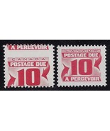 Canada #J27 Huge Misperf Change of Design Error / EFO 10c Postage Due Mi... - $30.07 CAD