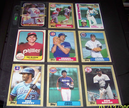 lot of {3} sleeves of baseball cards {80&#39;s -90&#39;s} - £23.36 GBP