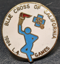 Blue Cross of California 1984 Olympic L.A. Games Enamel Lapel Backpack H... - £15.85 GBP