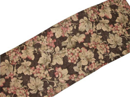 Williams-Sonoma Grapevine Table Runner 84" X 16" Brown Pink Sage Green EUC - $14.97