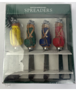 Boston Warehouse Cheese Spreaders Golf Bags Set of 4 Stainless Steel Kni... - $263.69 MXN