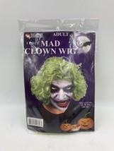 Halloween Accessories Adult Mad Clown Wig Green Hair 11.75&quot; Length - $10.29