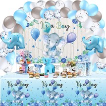 Baby Shower Party Decorations 121 Pieces Elephant Party Supplies Include... - £42.41 GBP