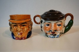 Vintage Ceramic Toby Face Mug and Sugar Container - Made in JAPAN - Lot ... - £11.73 GBP