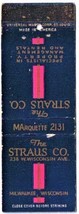 Matchbook Cover Straus Co Property Management Milwaukee Wisconsin - £3.11 GBP