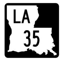 Louisiana State Highway 35 Sticker Decal R5761 Highway Route Sign - $1.45+