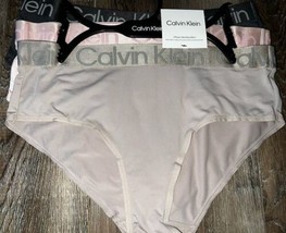 Calvin Klein ~ Women&#39;s Mid-Rise Bikini Underwear Panties Polyester 3-Pai... - $27.71