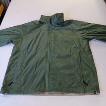 LL Bean 0AKC5 Men’s Green Hidden Hoodie Full Zip Nylon Jacket Size Medium image 13