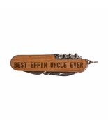 Uncle Gifts Best Effin Uncle Ever Wooden 8-Function Multi-Tool Pocket Kn... - £11.94 GBP