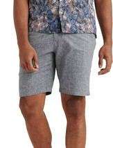 Lucky Brand Mens Chambray Blue Linen Cotton Flat Front Shorts, 32W (5908-9) - £53.82 GBP