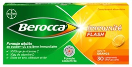 Berocca Flash Immunity Orange Flavor 30 Effervescent Tablets - $61.00