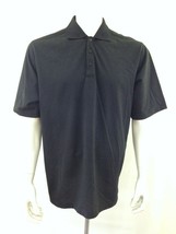 Slazenger Men&#39;s Large Polka Dot Pattern Short Sleeve Cotton Black Polo Shirt  - £7.77 GBP