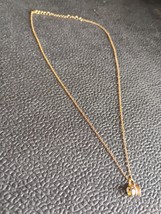 Gold Color Plated Cup Pendant Necklace Gold Chain - $226.34 MXN