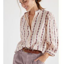 Anthropologie x Pilcro The Bella Femme Puff Sleeve Blouse Top | Size: Me... - £44.78 GBP