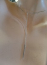 Dogeared Modern Everyday Silvertone &quot;Y&quot; Necklace BNWT - £23.74 GBP