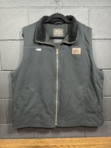 Old MIll Vest Mens XXL Brown Canvas Fleece Lined Jacket Utility Workwear... - £23.70 GBP