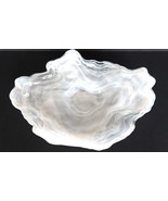 Vintage white opalescent abstract art glass candy dish trinket tray - $41.01 CAD