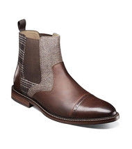 Stacy Adams Finney Cap Toe Chelsea Boot Smooth Leather Multi Brown 25620... - $145.00