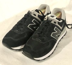 New Balance 574 Classic Women’s Sz 9.5 Black Athletic Shoes Pre Owned - £27.68 GBP