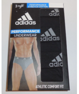 Adidas Performance 3 Pack Sport Brief Underwear Men&#39;s XXL (44-46) Black New - $29.65