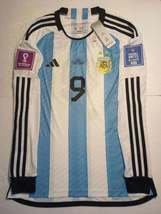 J. Alvarez Argentina 2022 World Cup Final Match Home Long Sleeve Soccer Jersey - £103.67 GBP