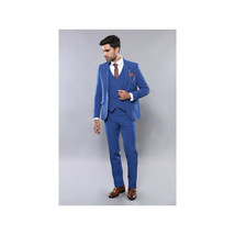 Men 3 Piece Suit WESSI by J.VALINTIN Extra Slim Fit JV3 Light Blue TURKEY USA image 10