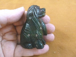 (Y-DOG-CS-715) green COCKER SPANIEL dog gemstone figurine gem stone carv... - £13.73 GBP