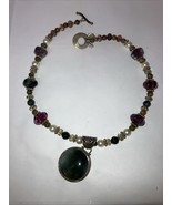 Saki 925 Large Jasper Pendant Stone Beads Sterling Clasp 17” Choker Neck... - €55,65 EUR Saki 925 Large Jasper Pendant Stone Beads Sterling Clasp 17” Choker Neck... - €55,65 EUR