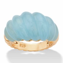 Shrimp Style 14K Gold Over Sterling Silver Aquamarine Ring Size 6 7 8 9 10 - £287.76 GBP