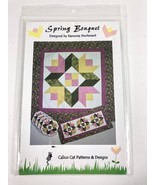 SPRING BOUQUET Quilt Pattern Table Runner Placemats Full Queen Fast Easy - £5.44 GBP