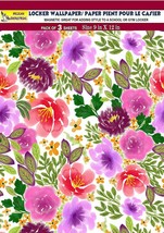 Magnetic School Locker Wallpaper (Full Sheet Magnetic) - Flowers - vr13 - £19.42 GBP