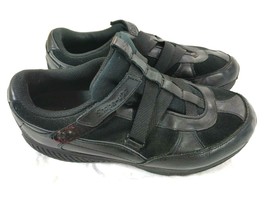 Women&#39;s Skechers Shape Ups Black Walking Shoes Size 9.5 Hook &amp; Loop Snea... - £21.34 GBP