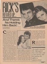 Rick Springfield teen magazine pinup clippings no holding him back 2 page - £1.56 GBP