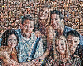 Friends Tv Sitcom Mosaic Print Art Designed Using All The Characters - £23.17 GBP+