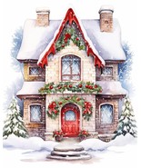 Christmas Cottage Clip Art- 10 High Quality JPGs/ Digital Print/ Digital... - £1.29 GBP