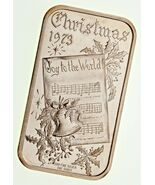 1973 Natale Gioia Nel Mondo Madison Mint 1 Oz. Barrette D'Arte In Argento - $174.92
