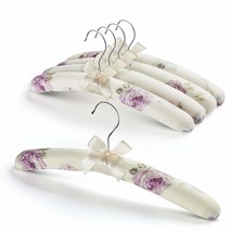 Satin Padded Hangers For Women Clothing - Floral Sweater Hangers No Bump... - £21.86 GBP