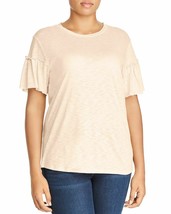 Women Elan Plus Plus Ruffle-Sleeve Tee MSRP $78 Blush - £7.67 GBP