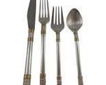 Aegean Weave Gold by Wallace Sterling Silver Flatware Set 8 Service 35 P... - $2,128.50