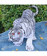 Large White Tiger Patch Vintage Retro Embroidered Collectible Badge 7x11... - €44,86 EUR