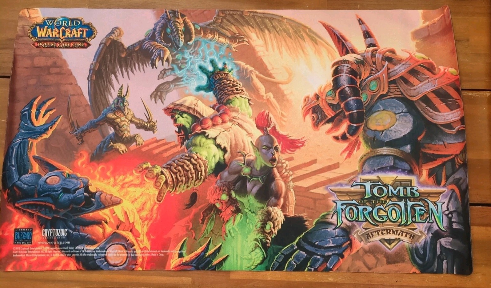 World Of Warcraft TCG Tomb Of The Forgotten Aftermath Card Playmat 24&quot; X... - $15.83